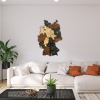 Germany Wooden Map