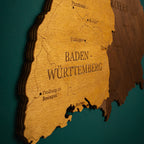 Germany Wooden Map