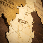 Germany Wooden Map