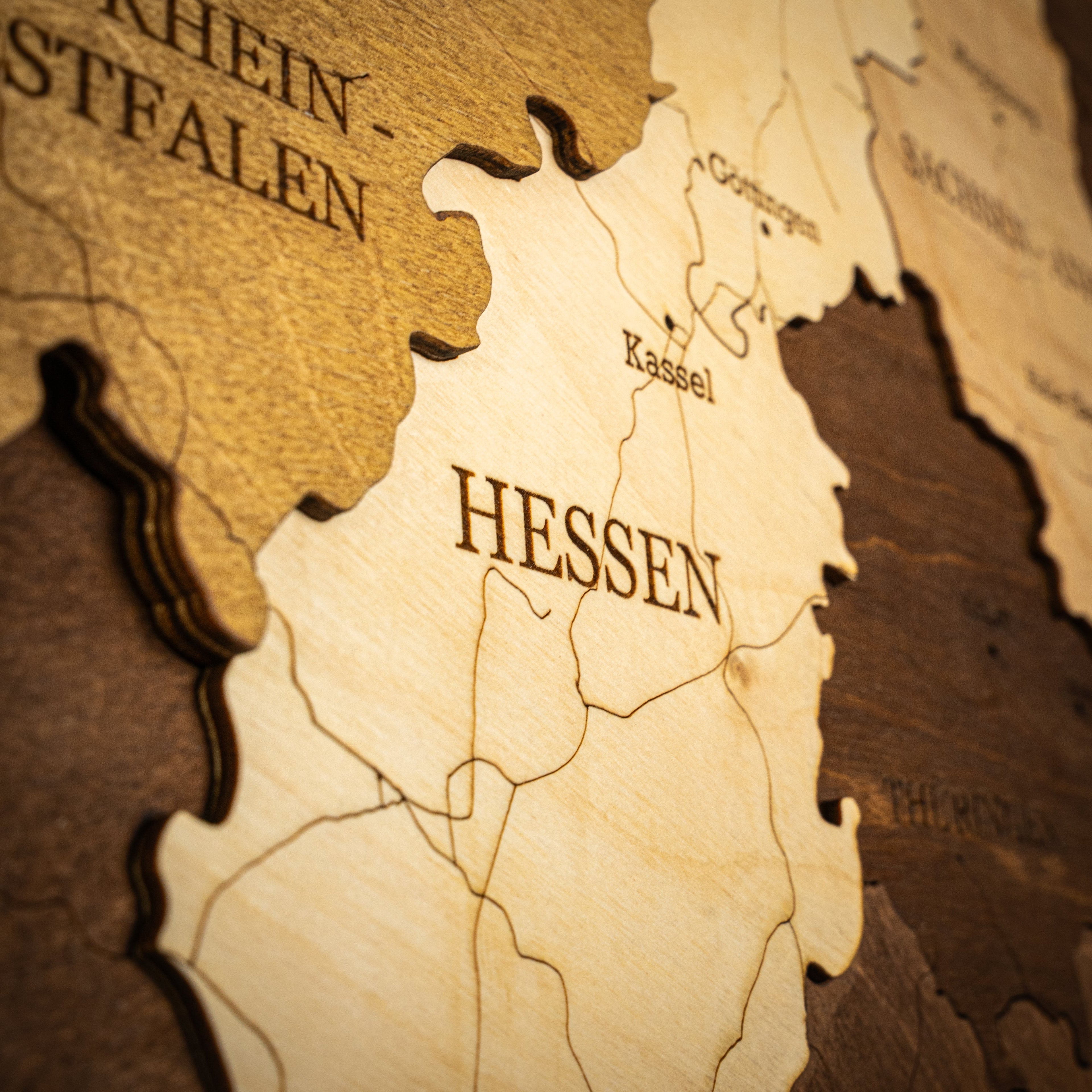 Germany Wooden Map
