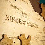 Germany Wooden Map