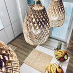 Abajur aus Rattan Ayana Cross Natural - S