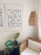 Abajur in Rattan Ayana Cross Natural - L