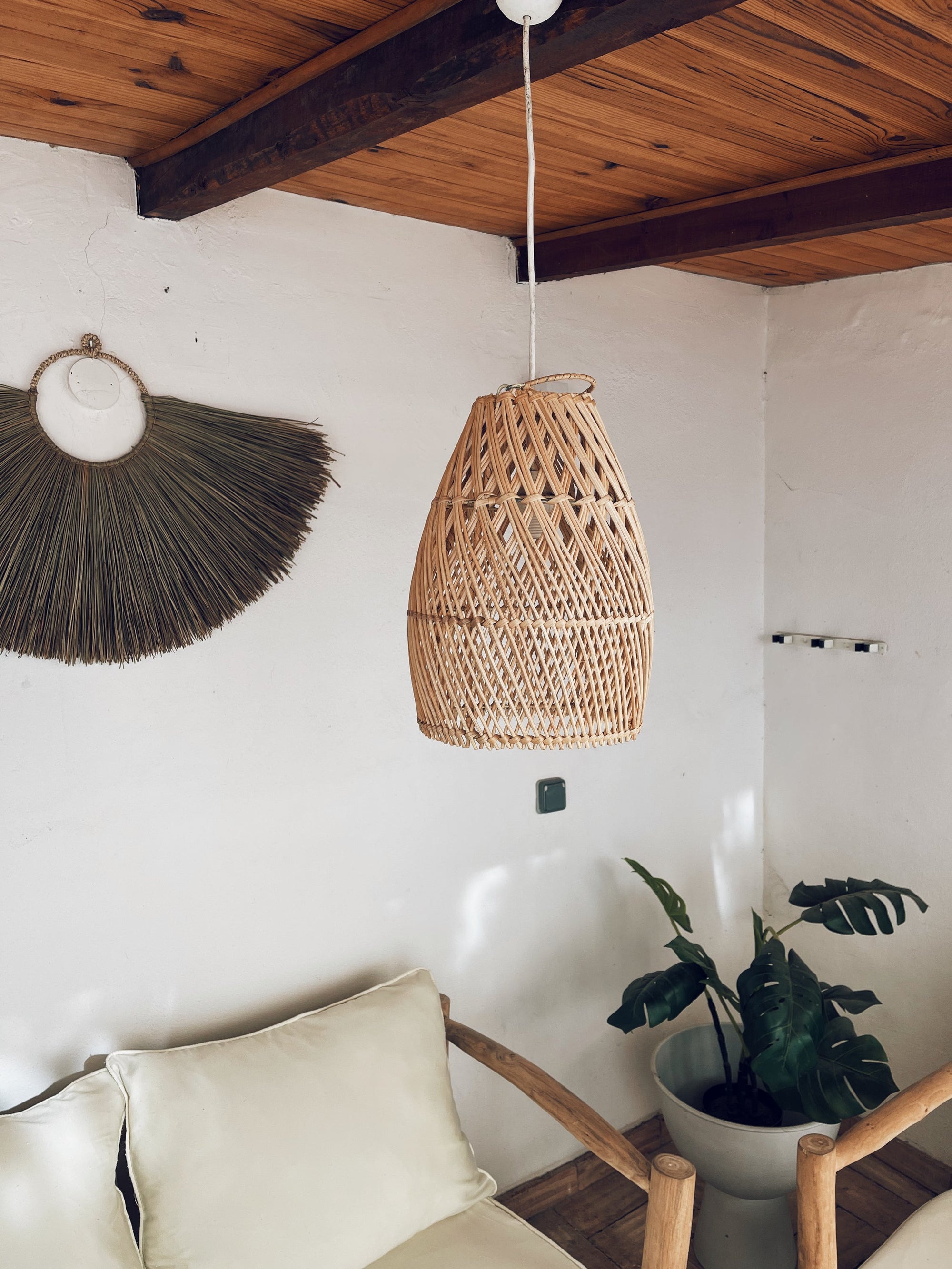 Abajur in Rattan Ayana Cross Natural - L