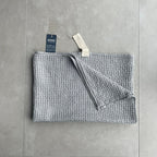 Big Linen Towel - Gray Waffle Fabric