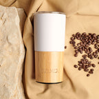Set aus Thermosflasche und Kaffeebecher