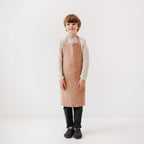 Linen Daily Apron for Kids - Cafe Creme