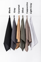 Linen Kitchen Towel With Ruffles