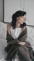 Natural Alpaca Wool Throw - Classic