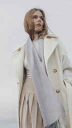 Natural Baby Alpaca Wool Scarf – Exclusive Fishbone