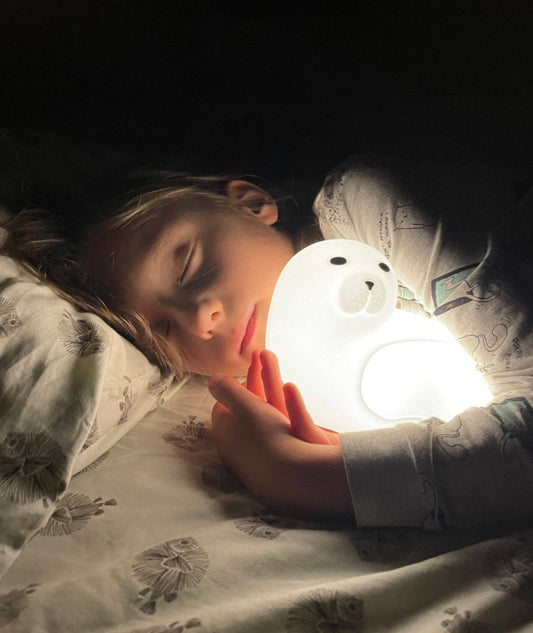 Seal Silicone Lamp with Remote - White