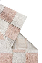 Washable Cotton Rug Kitchen Tiles Rose, 120x160 cm